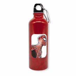 Garrafa Alumínio Homem-Aranha Spider-Man Marvel 500ml com Mosquetão Zonacriativa