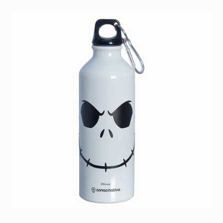 Garrafa Alumínio Jack Skellington 500ml com Mosquetão Zonacriativa