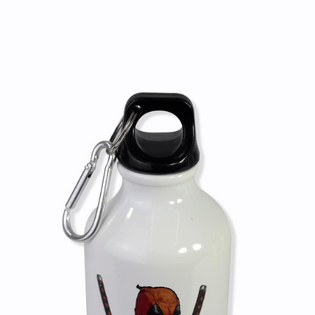 Garrafa Alumínio Deadpool Marvel 500ml com Mosquetão Zonacriativa - Imagem 3