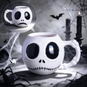 Caneca 3D Jack Skellington 450ml Porcelana Zonacriativa