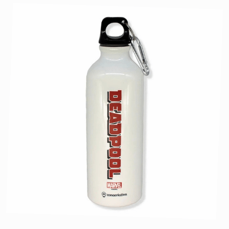 Garrafa Alumínio Deadpool Marvel 500ml com Mosquetão Zonacriativa - Imagem 2