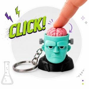 Chaveiro Frankenstein Clicker Fidget Toy Geek Clicável Antiestresse Presente Halloween