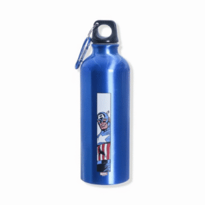 Garrafa Alumínio Capitão América Marvel 500ml com Mosquetão Zonacriativa